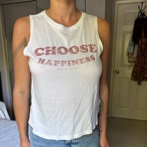 Spiritual Gangster White Muscle Tee with Pink Print